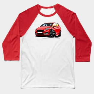 Ford Fiesta ST (Mk8) Caricature Car Art Baseball T-Shirt